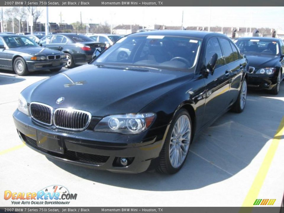2007 BMW 7 Series 750i Sedan Jet Black / Black Photo #1
