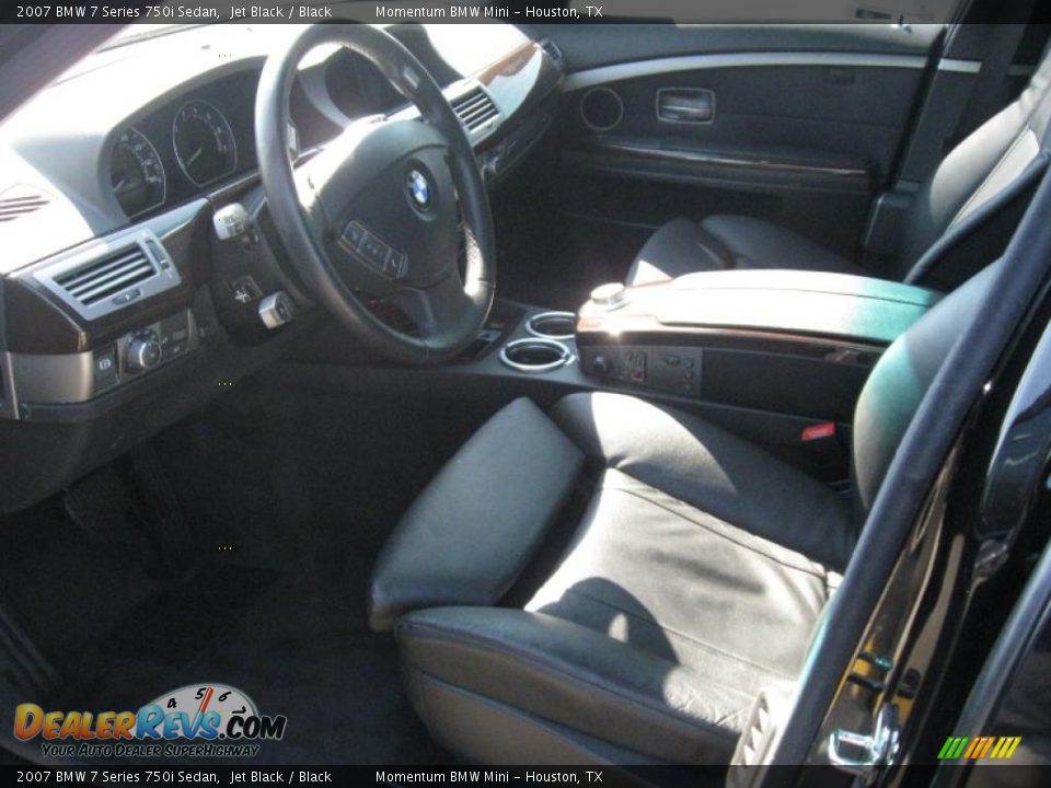 2007 BMW 7 Series 750i Sedan Jet Black / Black Photo #2