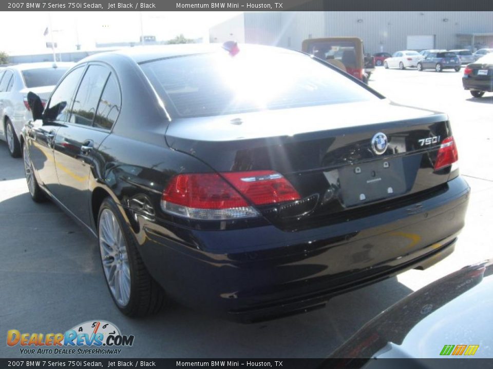 2007 BMW 7 Series 750i Sedan Jet Black / Black Photo #4