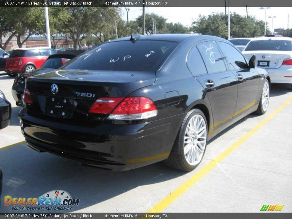 2007 BMW 7 Series 750i Sedan Jet Black / Black Photo #5