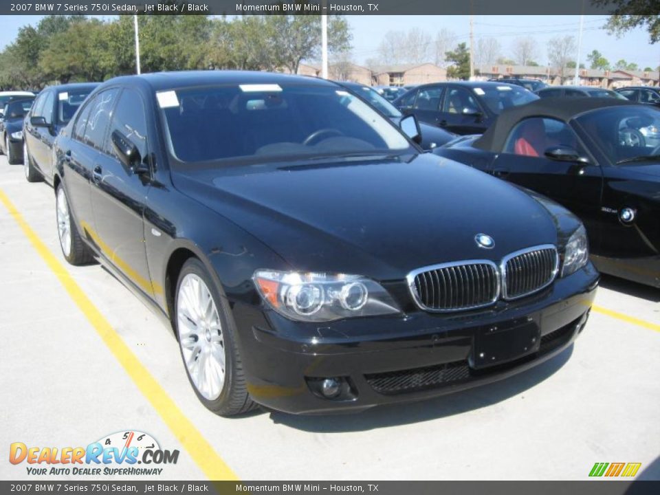 2007 BMW 7 Series 750i Sedan Jet Black / Black Photo #6