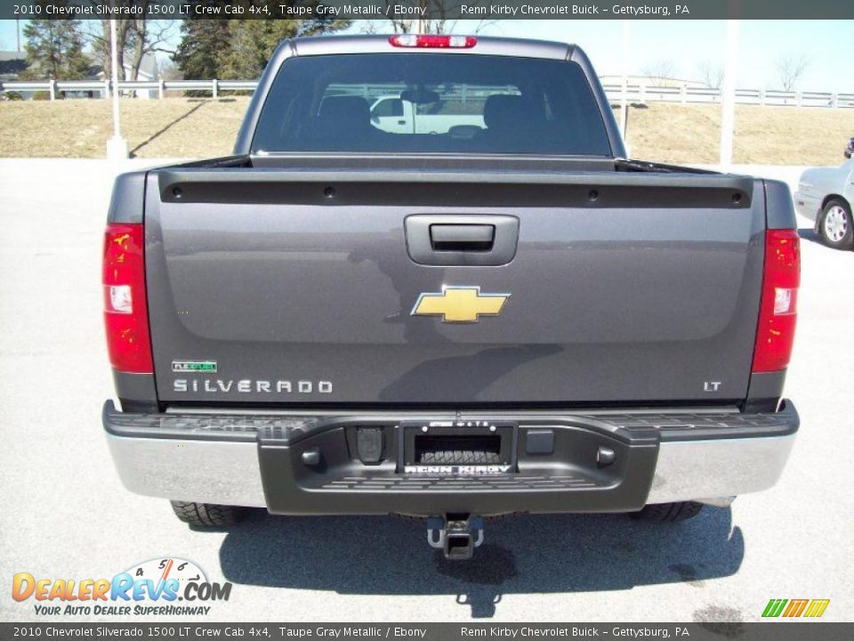 2010 Chevrolet Silverado 1500 LT Crew Cab 4x4 Taupe Gray Metallic / Ebony Photo #7