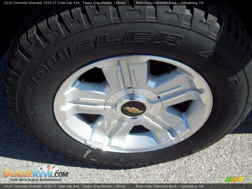 2010 Chevrolet Silverado 1500 LT Crew Cab 4x4 Taupe Gray Metallic / Ebony Photo #13