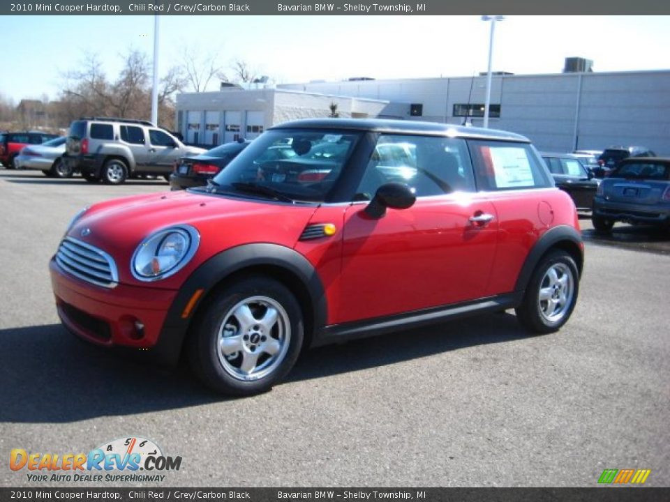 2010 Mini Cooper Hardtop Chili Red / Grey/Carbon Black Photo #1