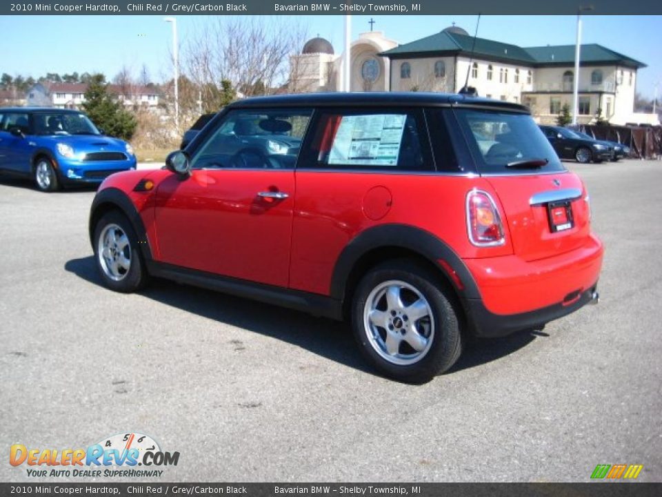 2010 Mini Cooper Hardtop Chili Red / Grey/Carbon Black Photo #3