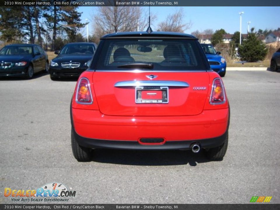 2010 Mini Cooper Hardtop Chili Red / Grey/Carbon Black Photo #4