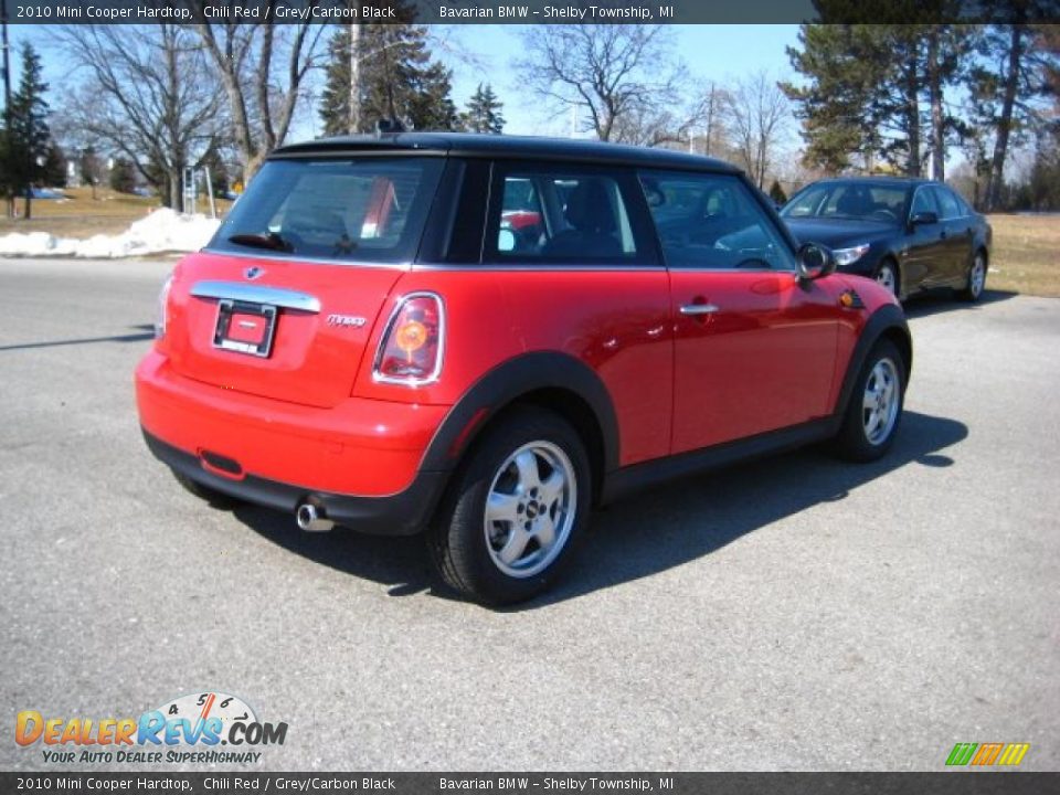 2010 Mini Cooper Hardtop Chili Red / Grey/Carbon Black Photo #5