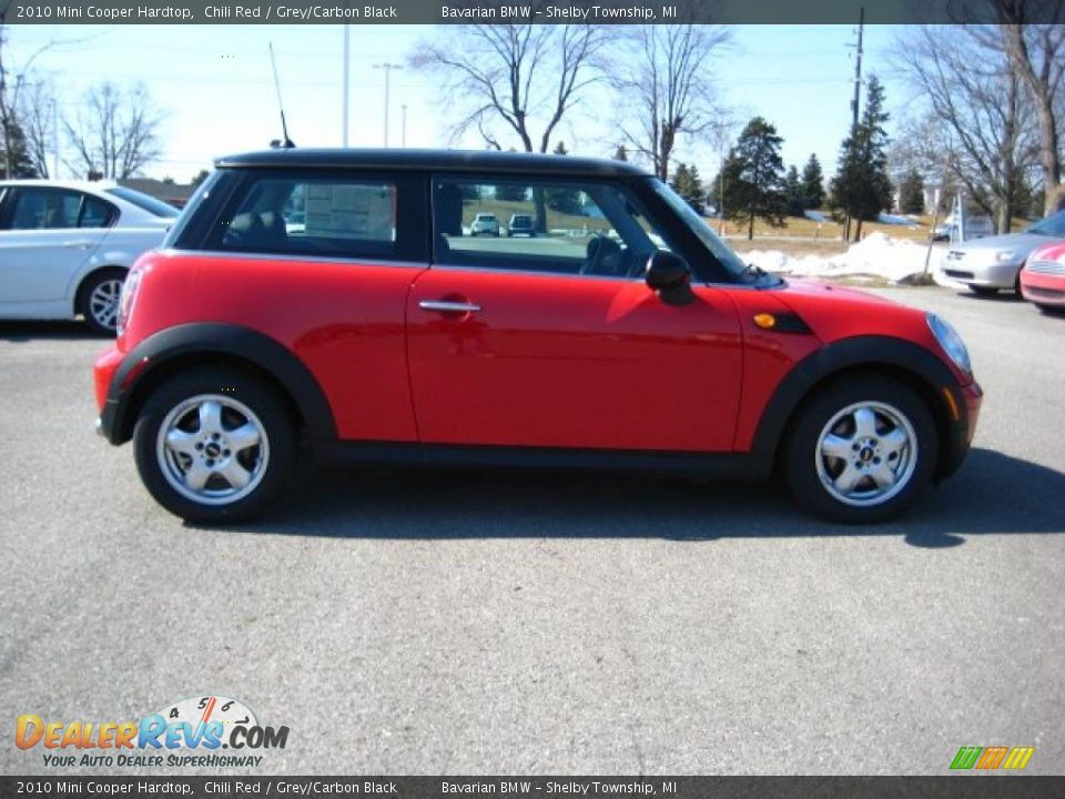 2010 Mini Cooper Hardtop Chili Red / Grey/Carbon Black Photo #6
