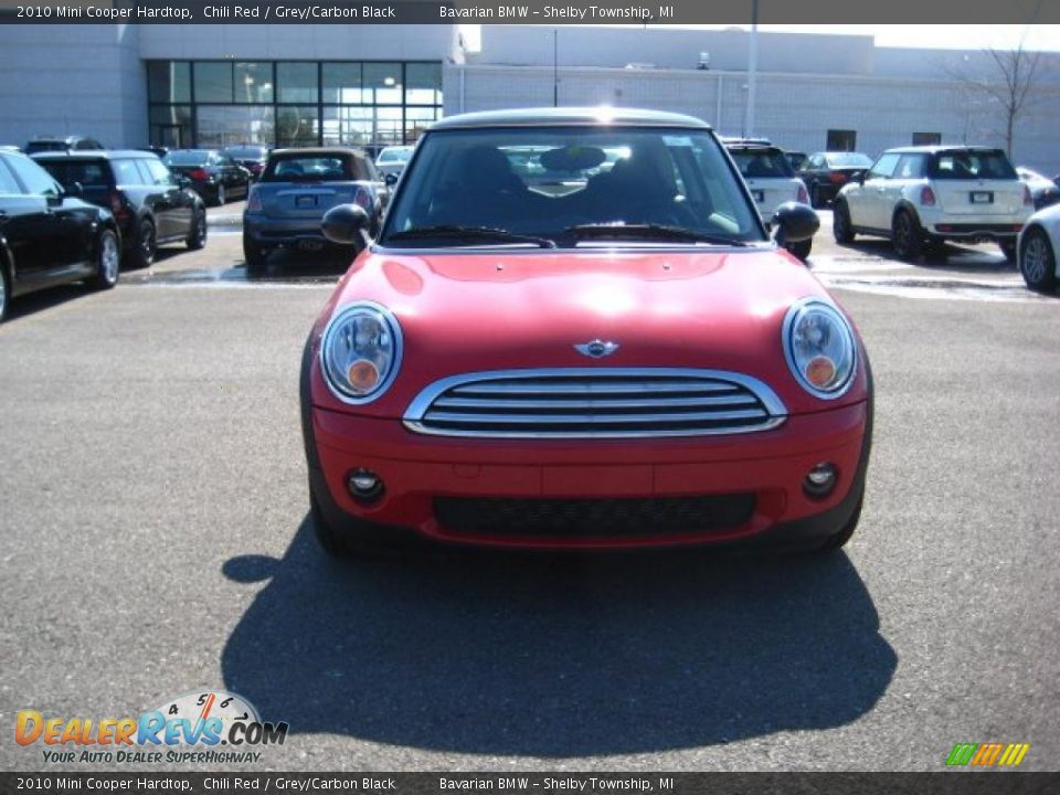 2010 Mini Cooper Hardtop Chili Red / Grey/Carbon Black Photo #8