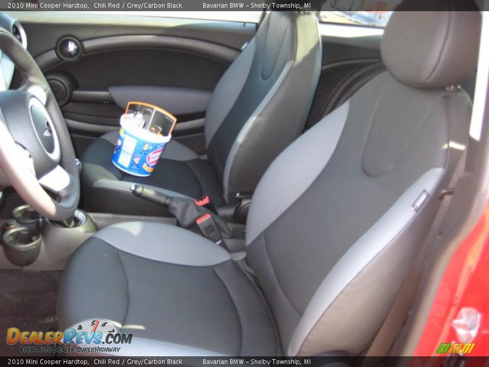 2010 Mini Cooper Hardtop Chili Red / Grey/Carbon Black Photo #10