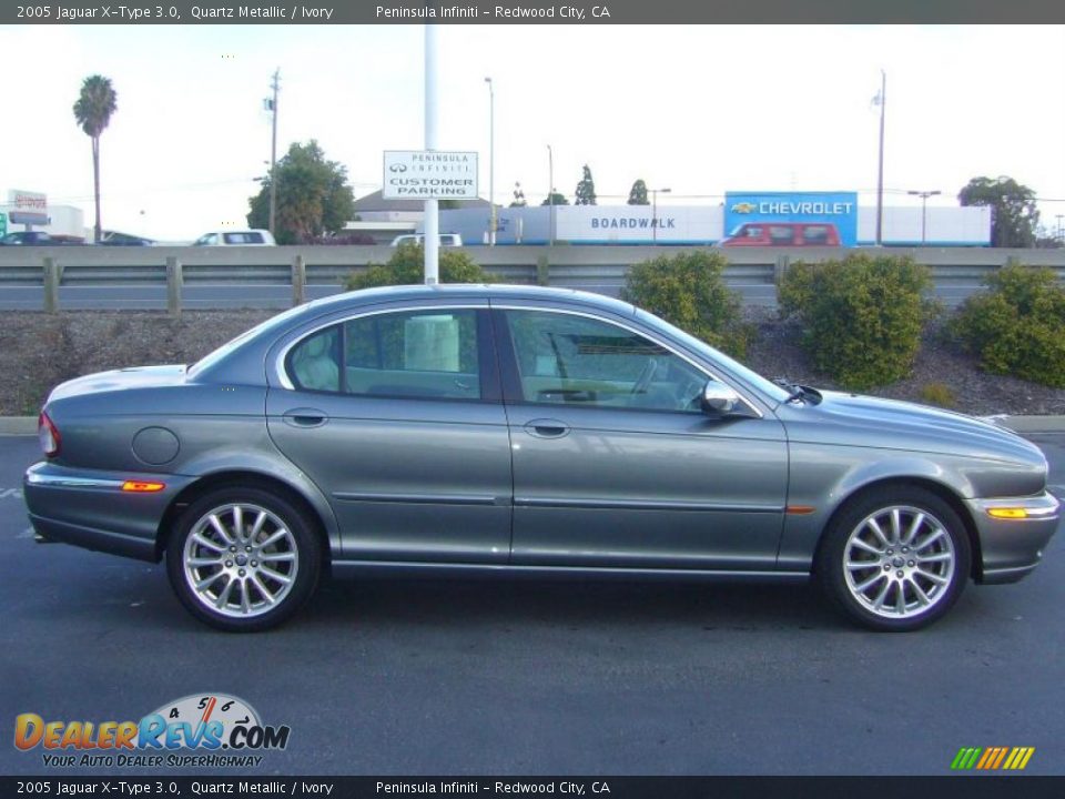 2005 Jaguar X-Type 3.0 Quartz Metallic / Ivory Photo #3