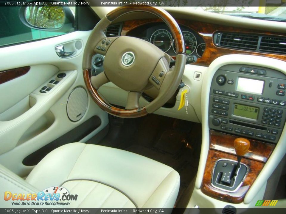 2005 Jaguar X-Type 3.0 Quartz Metallic / Ivory Photo #11