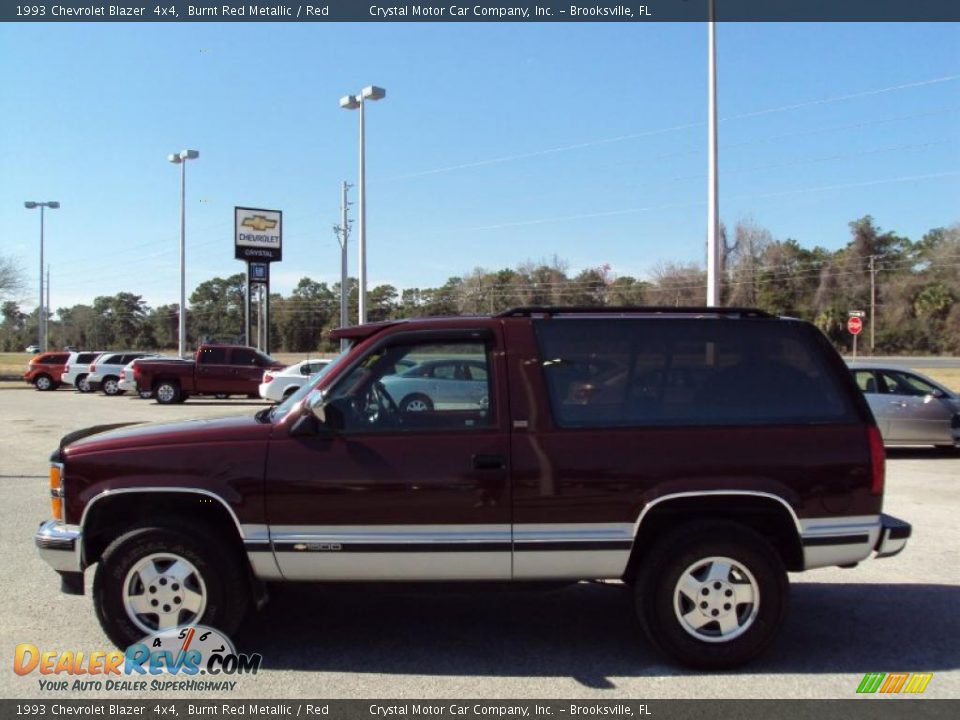 1993 Chevrolet Blazer  4x4 Burnt Red Metallic / Red Photo #2