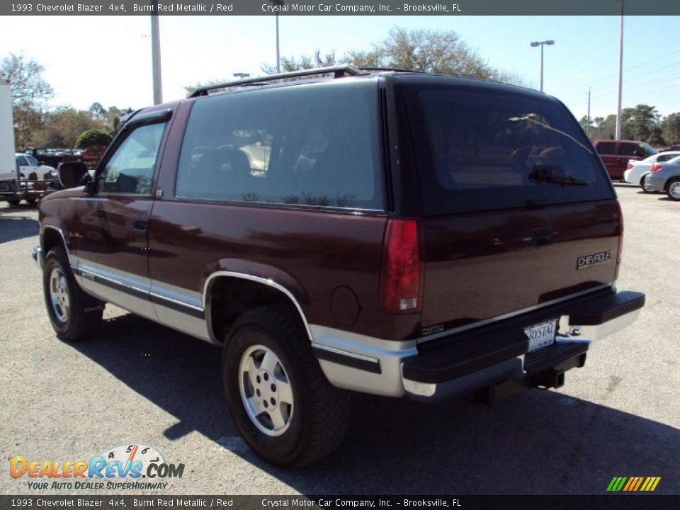 1993 Chevrolet Blazer  4x4 Burnt Red Metallic / Red Photo #3
