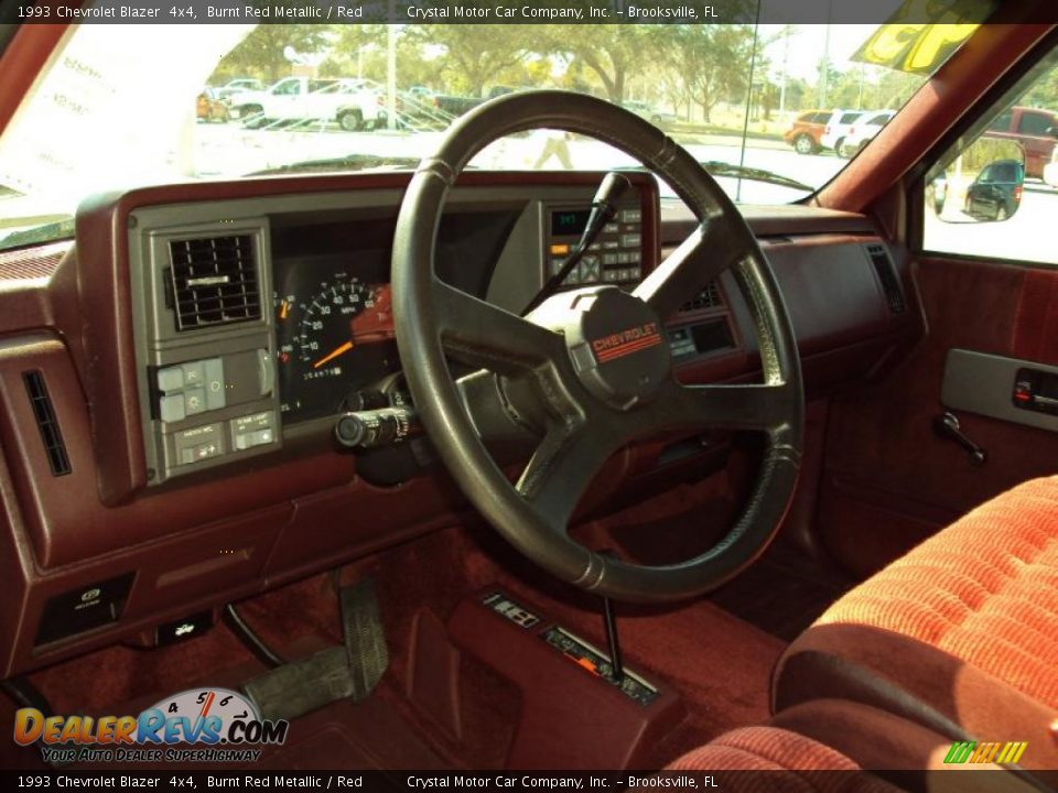 1993 Chevrolet Blazer  4x4 Burnt Red Metallic / Red Photo #5