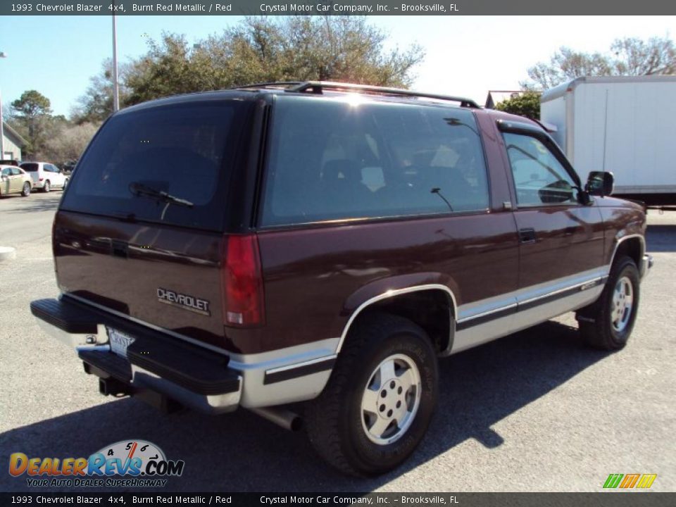 1993 Chevrolet Blazer  4x4 Burnt Red Metallic / Red Photo #7
