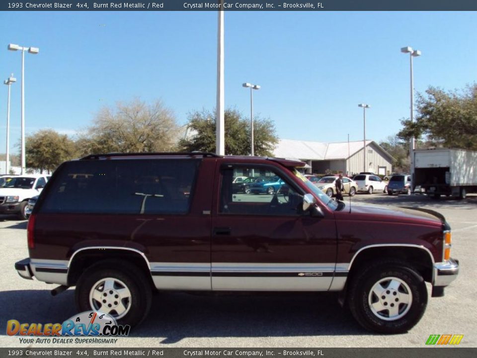 1993 Chevrolet Blazer  4x4 Burnt Red Metallic / Red Photo #8