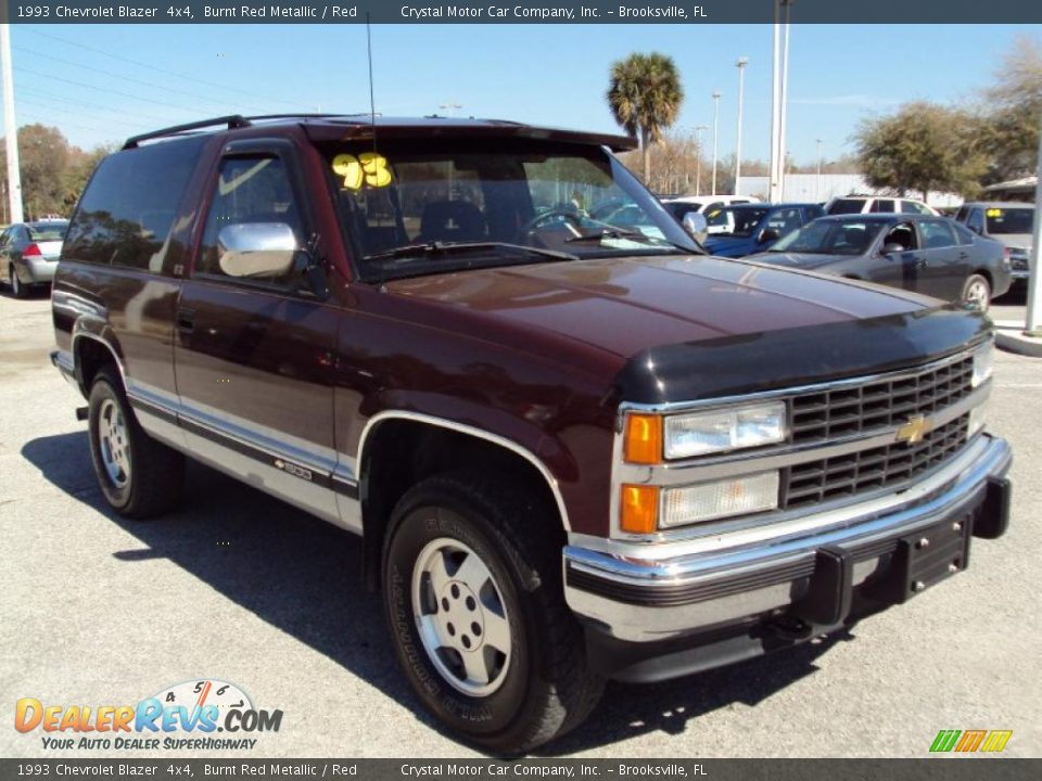 1993 Chevrolet Blazer  4x4 Burnt Red Metallic / Red Photo #9