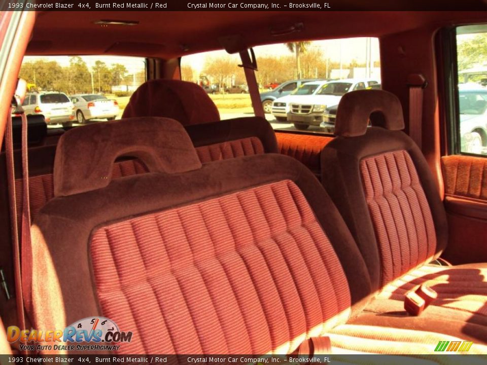 1993 Chevrolet Blazer  4x4 Burnt Red Metallic / Red Photo #10