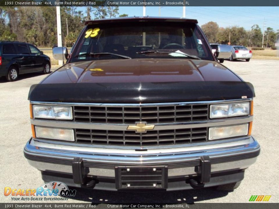 1993 Chevrolet Blazer  4x4 Burnt Red Metallic / Red Photo #11