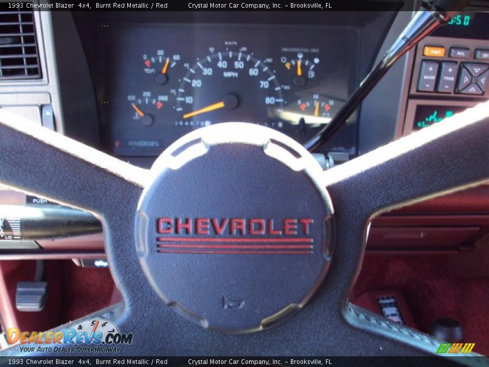 1993 Chevrolet Blazer  4x4 Burnt Red Metallic / Red Photo #20