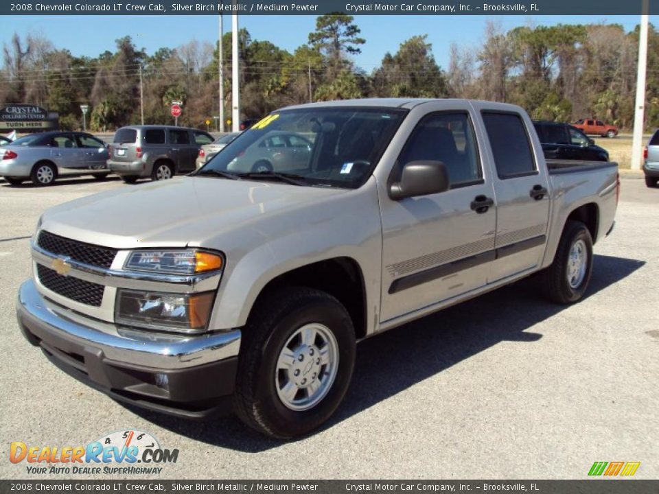2008 Chevrolet Colorado LT Crew Cab Silver Birch Metallic / Medium Pewter Photo #1