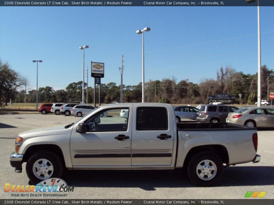 2008 Chevrolet Colorado LT Crew Cab Silver Birch Metallic / Medium Pewter Photo #2