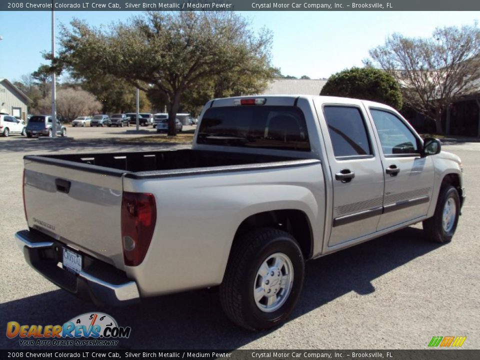2008 Chevrolet Colorado LT Crew Cab Silver Birch Metallic / Medium Pewter Photo #8