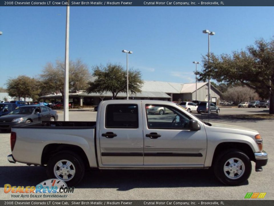 2008 Chevrolet Colorado LT Crew Cab Silver Birch Metallic / Medium Pewter Photo #9