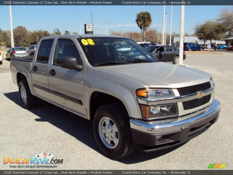 2008 Chevrolet Colorado LT Crew Cab Silver Birch Metallic / Medium Pewter Photo #10