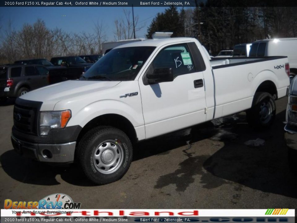 2010 Ford F150 XL Regular Cab 4x4 Oxford White / Medium Stone Photo #1