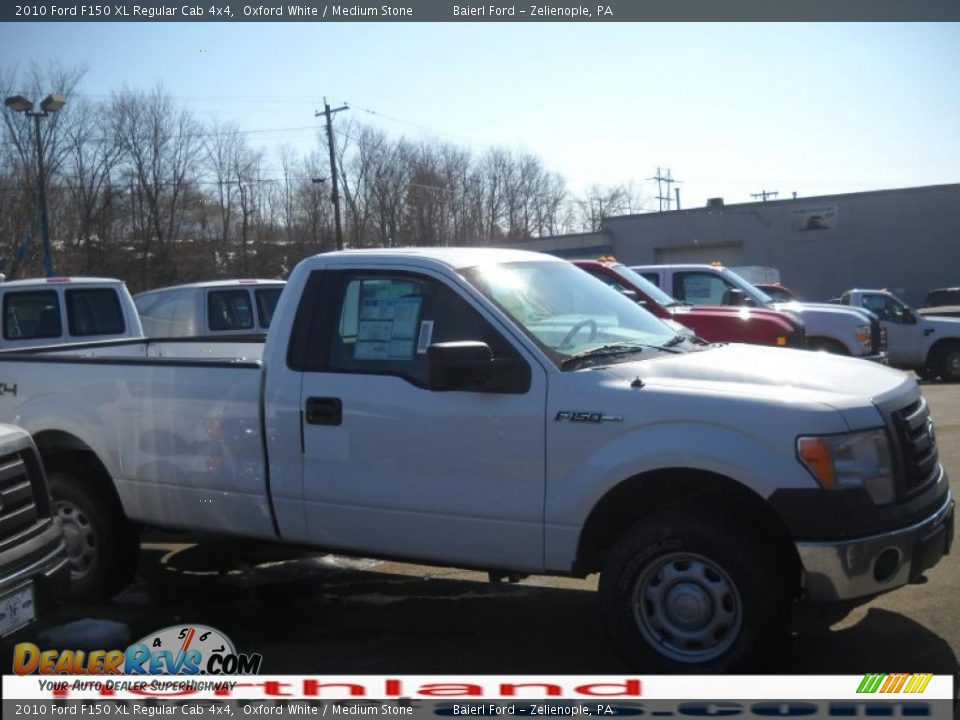 2010 Ford F150 XL Regular Cab 4x4 Oxford White / Medium Stone Photo #2