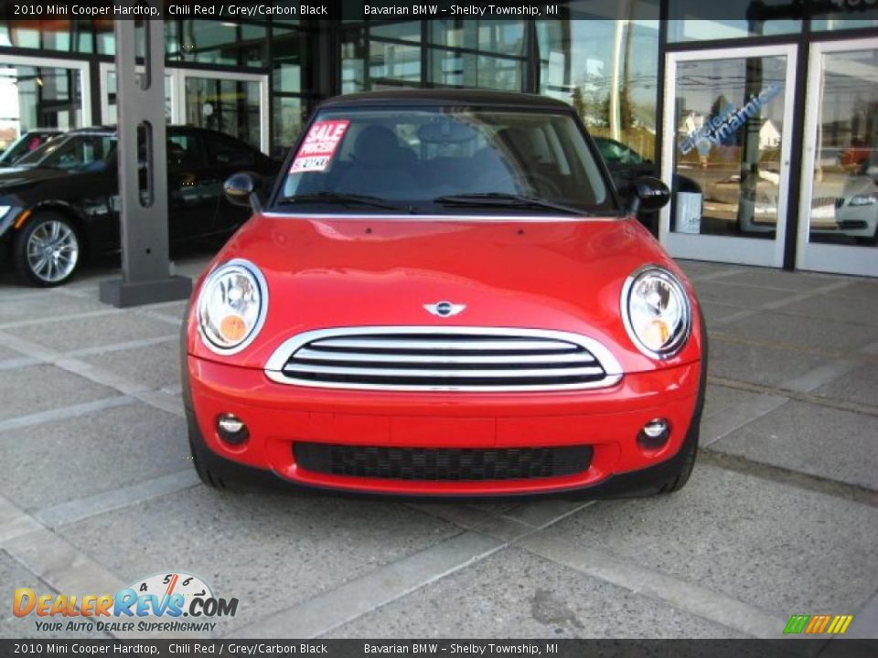 2010 Mini Cooper Hardtop Chili Red / Grey/Carbon Black Photo #3