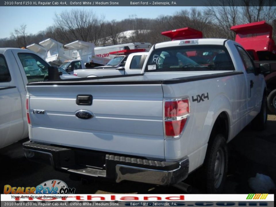 2010 Ford F150 XL Regular Cab 4x4 Oxford White / Medium Stone Photo #4