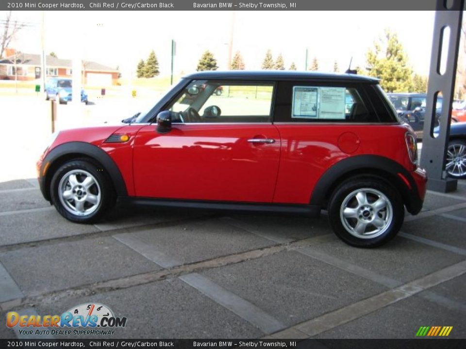 2010 Mini Cooper Hardtop Chili Red / Grey/Carbon Black Photo #5