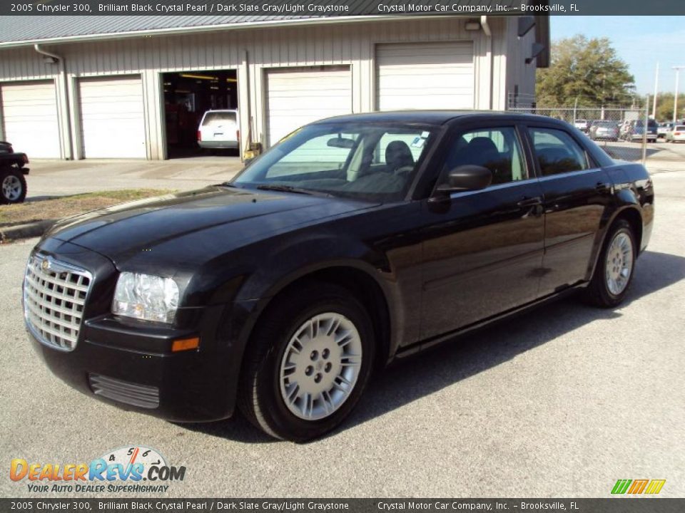 2005 Chrysler 300 Brilliant Black Crystal Pearl / Dark Slate Gray/Light Graystone Photo #1