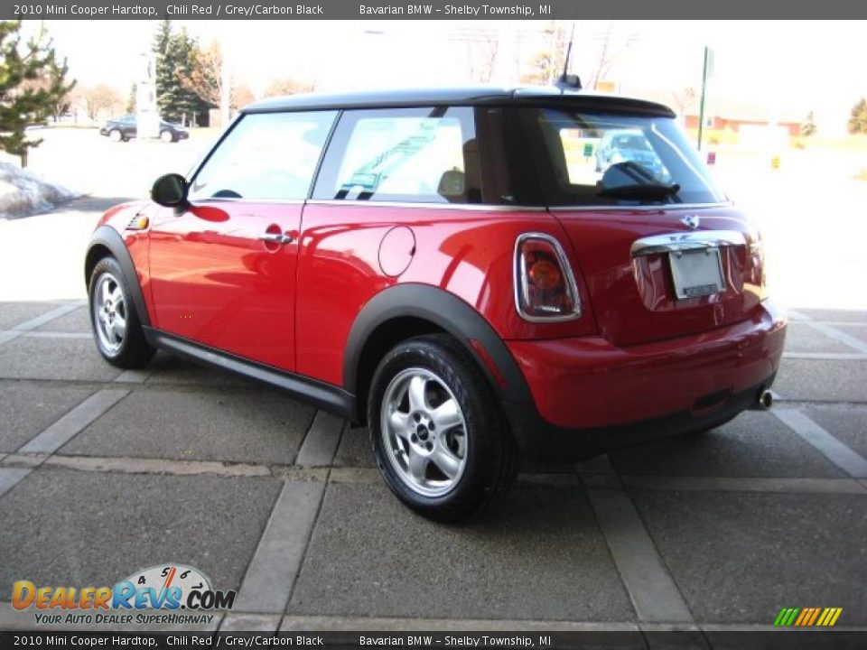 2010 Mini Cooper Hardtop Chili Red / Grey/Carbon Black Photo #6
