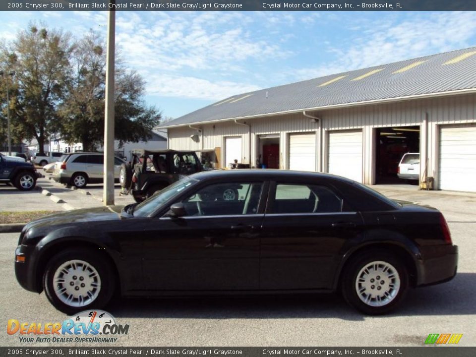 2005 Chrysler 300 Brilliant Black Crystal Pearl / Dark Slate Gray/Light Graystone Photo #2