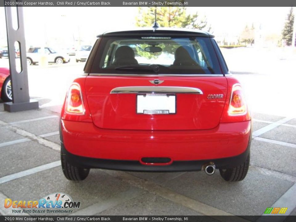 2010 Mini Cooper Hardtop Chili Red / Grey/Carbon Black Photo #7