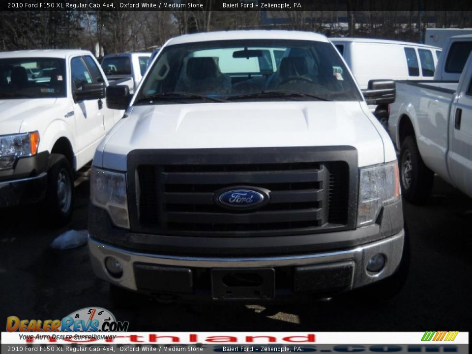 2010 Ford F150 XL Regular Cab 4x4 Oxford White / Medium Stone Photo #7