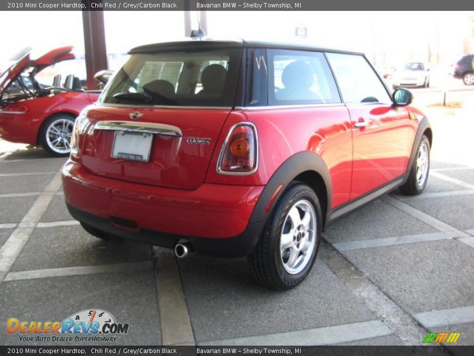 2010 Mini Cooper Hardtop Chili Red / Grey/Carbon Black Photo #8