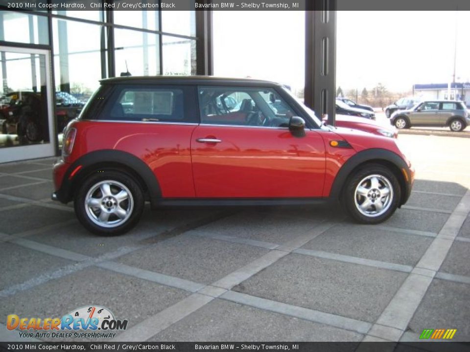 2010 Mini Cooper Hardtop Chili Red / Grey/Carbon Black Photo #9