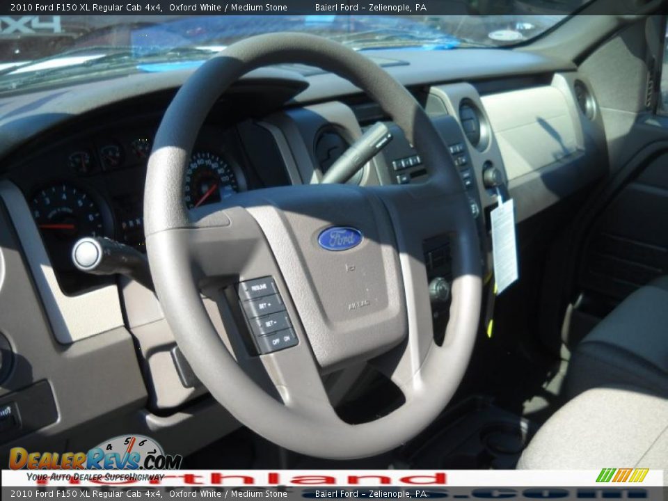 2010 Ford F150 XL Regular Cab 4x4 Oxford White / Medium Stone Photo #11