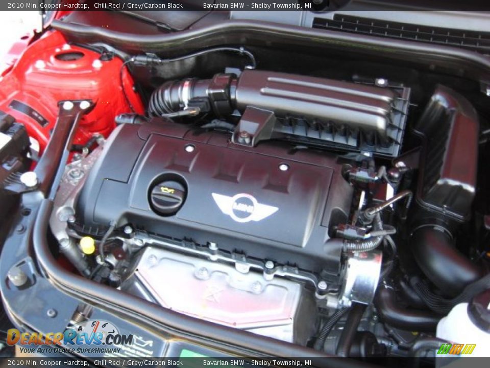 2010 Mini Cooper Hardtop Chili Red / Grey/Carbon Black Photo #12