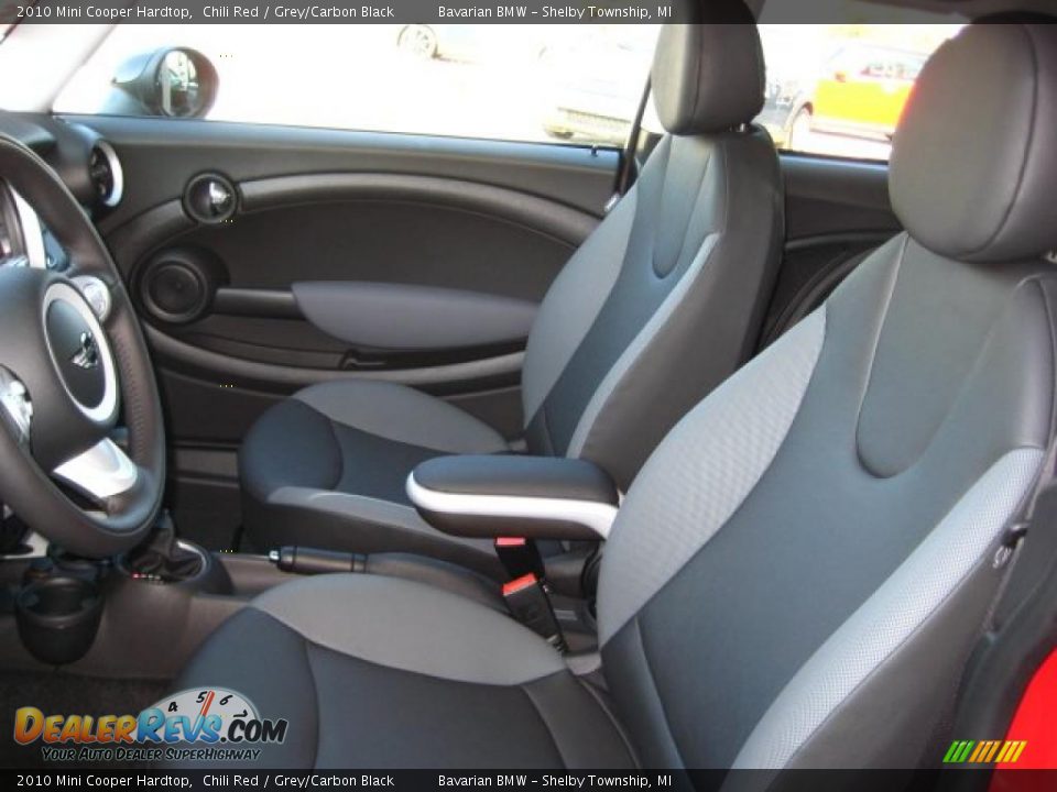 2010 Mini Cooper Hardtop Chili Red / Grey/Carbon Black Photo #14