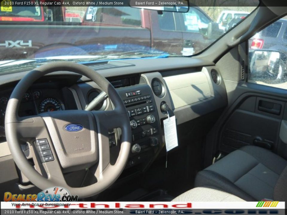 2010 Ford F150 XL Regular Cab 4x4 Oxford White / Medium Stone Photo #14