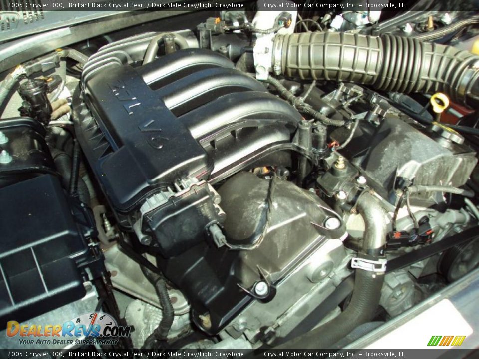 2005 Chrysler 300 Brilliant Black Crystal Pearl / Dark Slate Gray/Light Graystone Photo #16