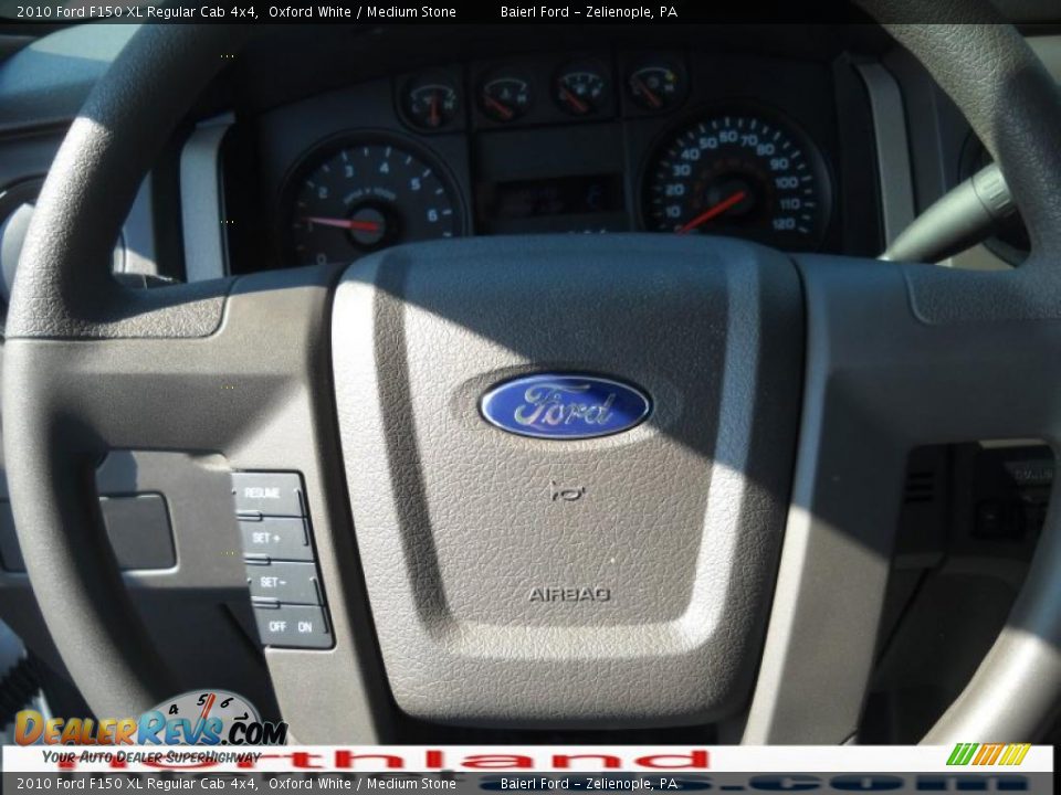 2010 Ford F150 XL Regular Cab 4x4 Oxford White / Medium Stone Photo #19
