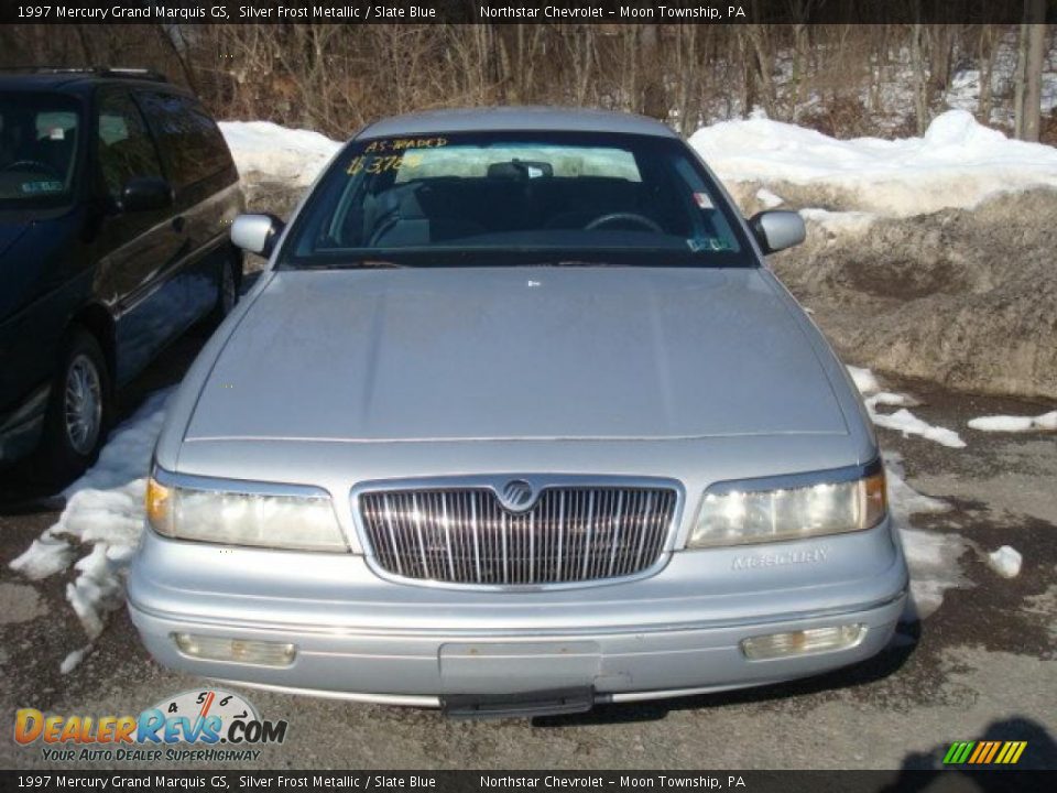 1997 Mercury Grand Marquis GS Silver Frost Metallic / Slate Blue Photo #3