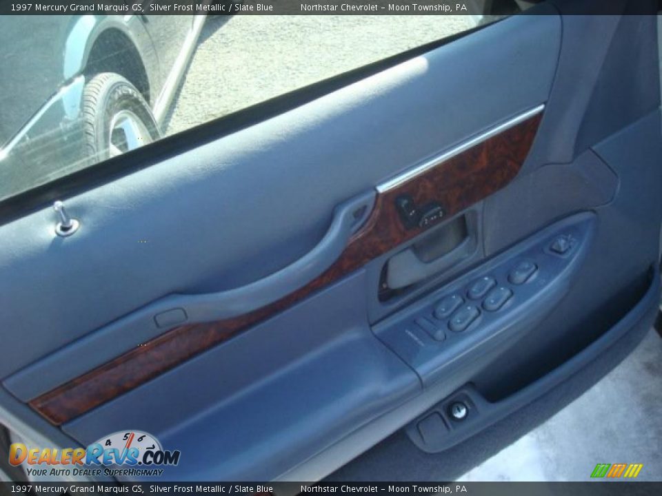 1997 Mercury Grand Marquis GS Silver Frost Metallic / Slate Blue Photo #10